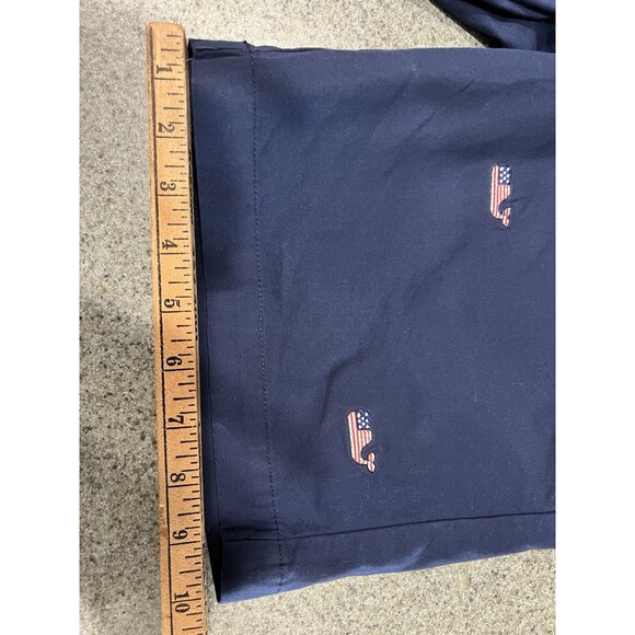 Vineyard Vines Men's Shorts 28 Navy Blue USA Flag Whale Logo Style Cotton - Picture 8 of 13